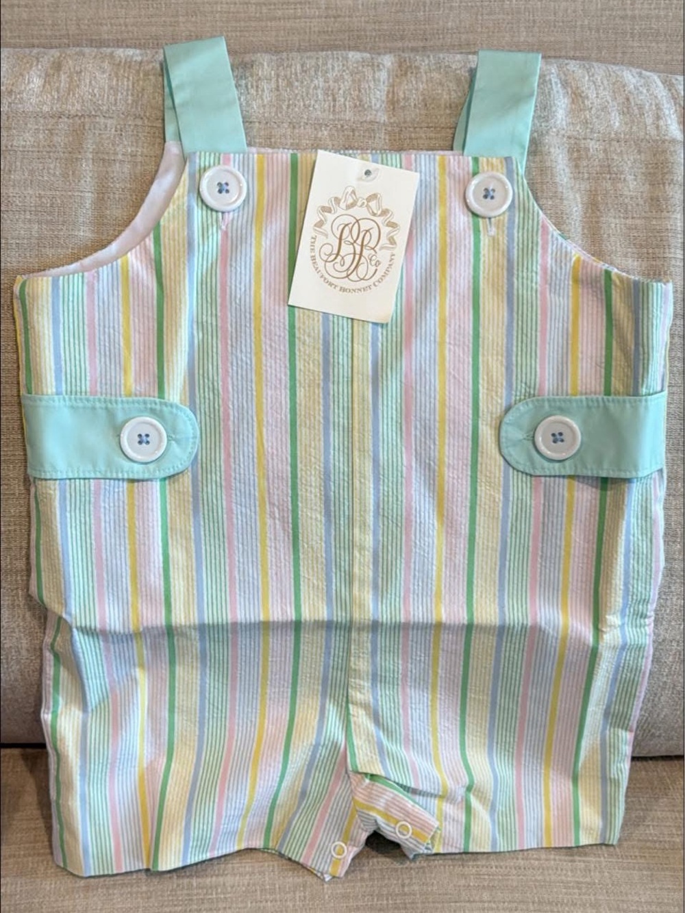 The Beaufort Bonnet Company Pastel Stripe Jon Jon - Mint, Yellow, Pink, Blue